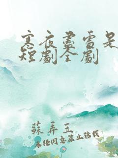 寒夜尽处是卿心短剧全剧