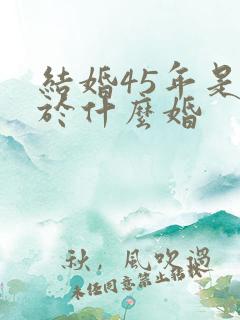 结婚45年是属于什么婚