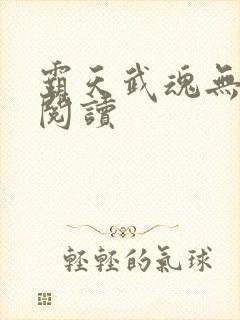 霸天武魂无弹窗阅读