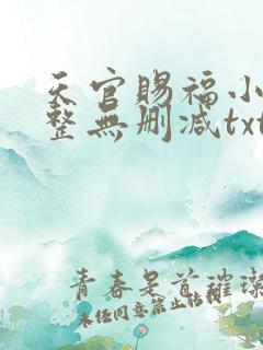 天官赐福小说完整无删减txt下载