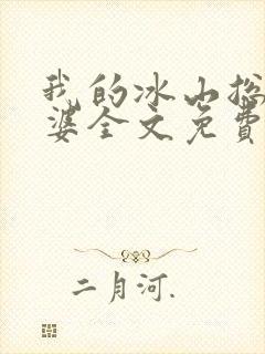 我的冰山总裁老婆全文免费阅读全文