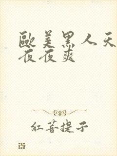 欧美黑人天天做夜夜爽