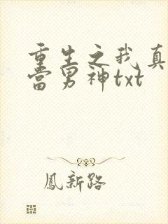 重生之我真没想当男神txt