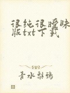 很纯很暧昧堕落版txt下载