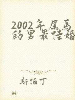 2002年属马的男最佳婚配