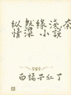 纵然缘浅,奈何情深 小说