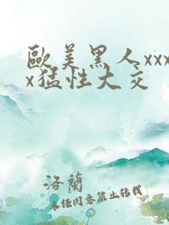 欧美黑人xxxx猛性大交