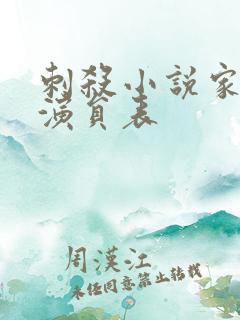 刺杀小说家2的演员表