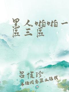 黑人啪啪一区二区三区