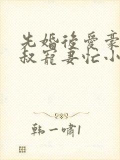 先婚后爱豪门大叔宠妻忙小说