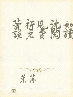 萧祈风沈如枝小说免费阅读最新章节