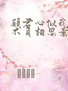愿君心似我心定不负相思意