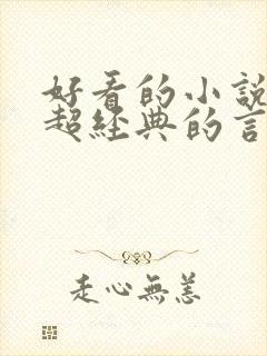 好看的小说推荐超经典的言情