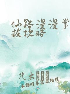 仙路漫漫掌门选拔攻略