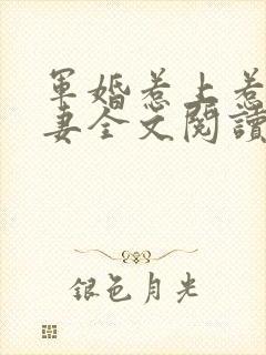 军婚惹上惹火甜妻全文阅读