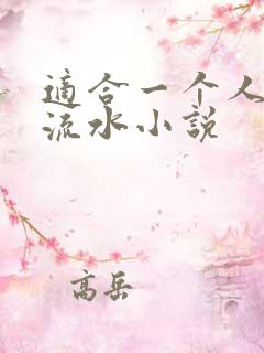 适合一个人看的流水小说