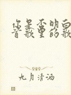 你是否明白是哪首歌里的歌词