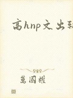 高hnp文出轨