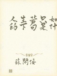 人生若只如初见的下句是什么