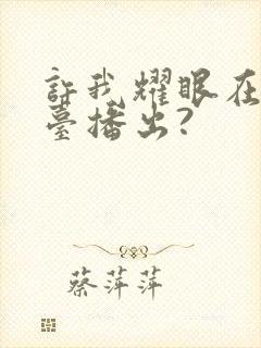 许我耀眼在哪个台播出?