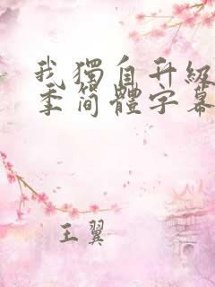 我独自升级第一季简体字幕