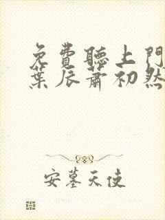 免费听上门龙婿叶辰萧初然