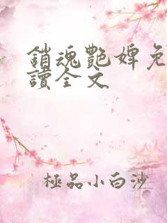 销魂艳婢免费阅读全文