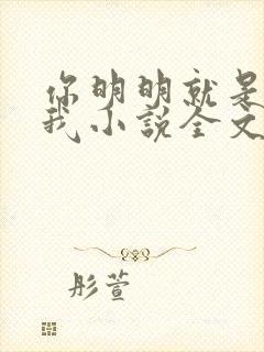 你明明就是喜欢我小说全文阅读免费