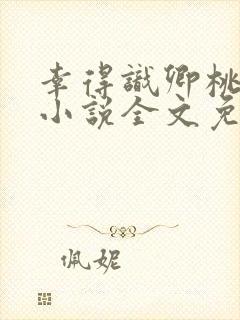 幸得识卿桃花面小说全文免费阅读