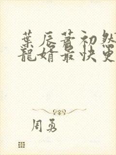 叶辰萧初然上门龙婿最快更新