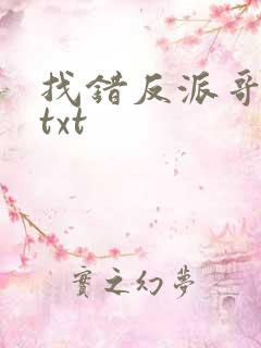 找错反派哥哥后txt