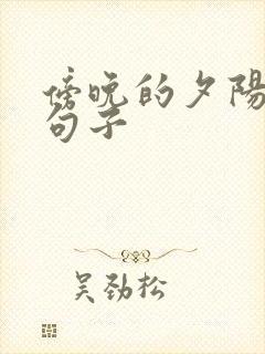 傍晚的夕阳唯美句子