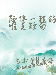 陪伴一程的句子唯美短句