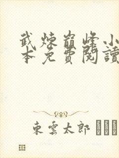 武炼巅峰小说完本免费阅读