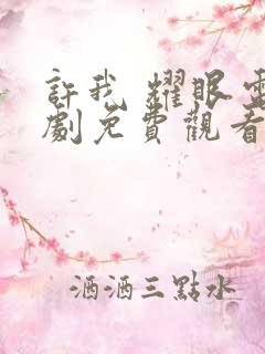 许我 耀眼电视剧免费观看