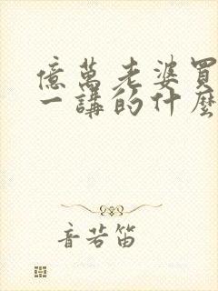 亿万老婆买一送一讲的什么故事