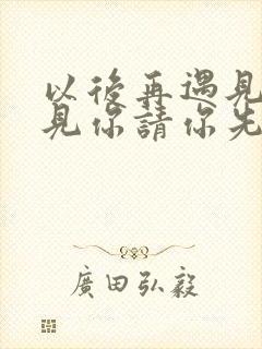 以后再遇见你遇见你请你先说你好