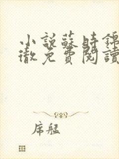 小说苏时锦楚君彻免费阅读