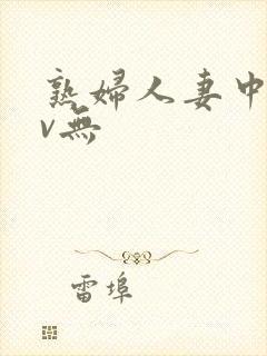 熟妇人妻中文av无