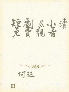 短剧《小清欢》免费观看