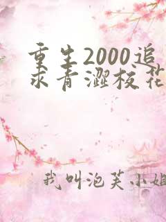 重生2000追求青涩校花同桌开始免费在读观看