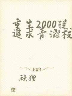重生2000从追求青涩校花同桌开始