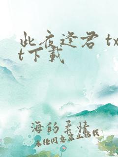 此夜逢君 txt下载