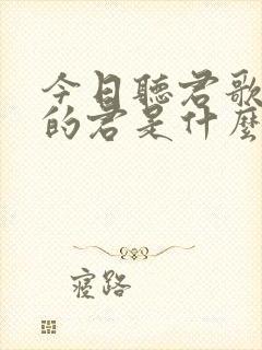 今日听君歌一曲的君是什么意思