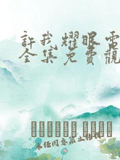 许我耀眼电视剧全集免费观看高清