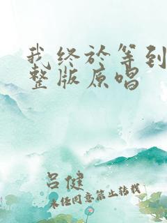 我终于等到你完整版原唱