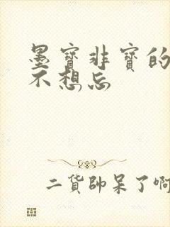 墨宝非宝的念念不想忘
