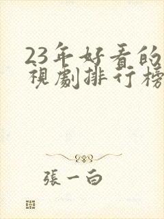 23年好看的电视剧排行榜