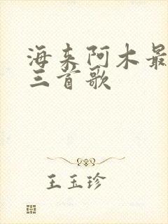 海来阿木最火的三首歌