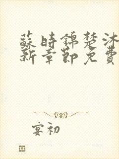 苏时锦楚沐尘最新章节免费阅读